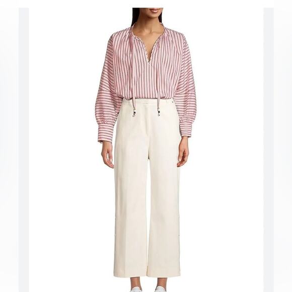 NWOT Boss Bateco Oversized Stripe Blouse - Sz 4 - Picture 1 of 13